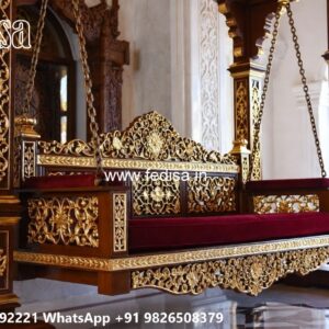 Beautiful Wood Carving Swing Design for Luxury Apartments No-5352