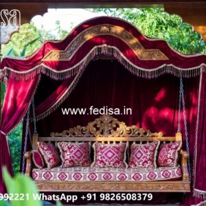 Stylish Wood Carving Swing Design for Modern Interiors No-5359