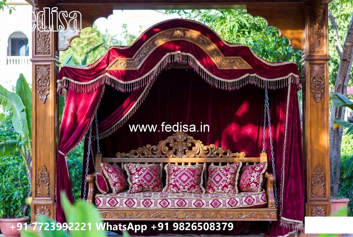 Stylish Wood Carving Swing Design for Modern Interiors No-5359