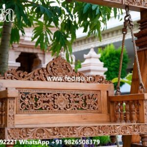 Artistic Wood Carving Swing Design with Heritage Influence No-5360