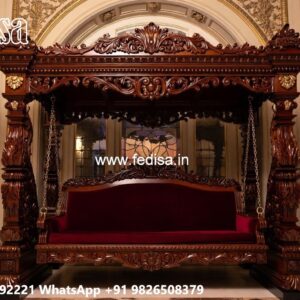 Premium Wood Carving Swing Design with Decorative Carvings No-5362