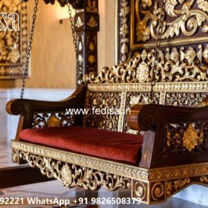Beautiful Wood Carving Swing Design with Antique Charm No-5364