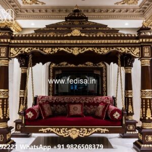 Wood Carving Swing Design with Traditional Wooden Beauty No-5365