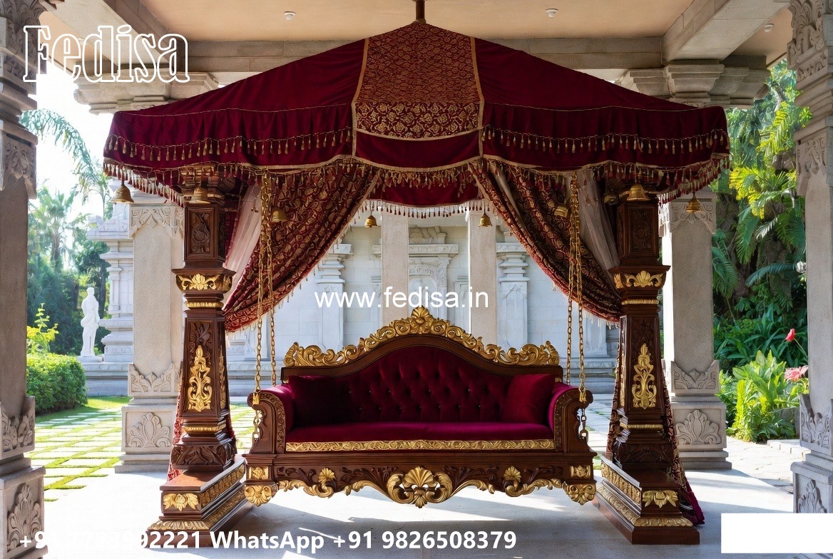 Indoor Wood Carving Swing Design for Elegant Sitting Areas No-5366
