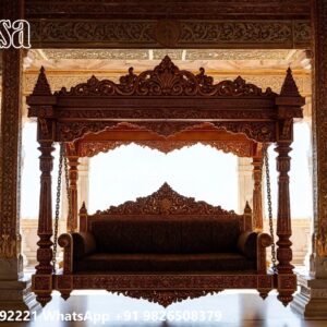 Luxury Wood Carving Swing Design with Palace Inspired Look No-5367