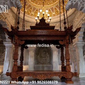 Traditional Wood Carving Swing Design with Elegant Finish No-5371