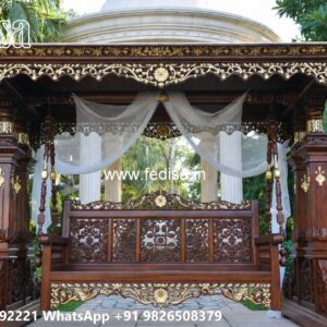 Wood Carving Swing Design Ideas for Royal Home Interiors No-5372