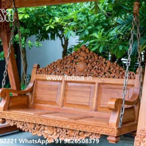 Royal Wood Carving Swing Design with Decorative Detailing No-5377