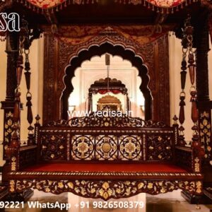 Beautiful Wood Carving Swing Design for Indoor Hall Areas No-5378