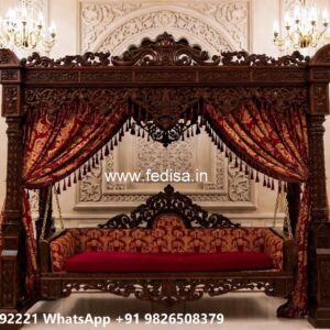Wood Carving Swing Design for Elegant Traditional Interiors No-5380