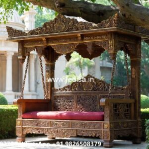 Premium Wood Carving Swing Design with Wooden Elegance No-5381
