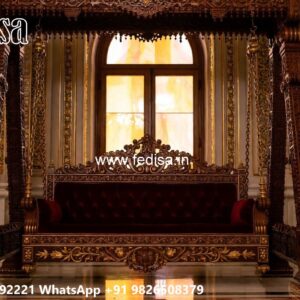 Luxury Wood Carving Swing Design for Spacious Family Rooms No-5383