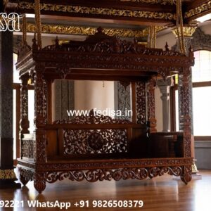 Wood Carving Swing Design with Stylish Decorative Features No-5385