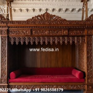 Elegant Wood Carving Swing Design for Heritage Villas No-5388