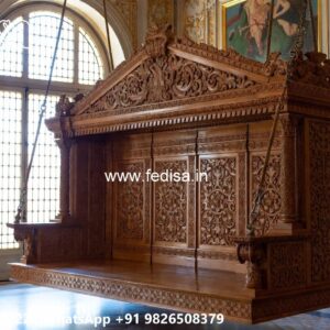 Stylish Wood Carving Swing Design for Elegant Home Decor No-5390