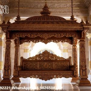 Luxury Wood Carving Swing Design with Rich Craftsmanship No-5391