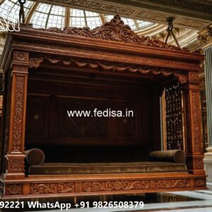 Indoor Wood Carving Swing Design for Relaxing Luxury Spaces No-5393