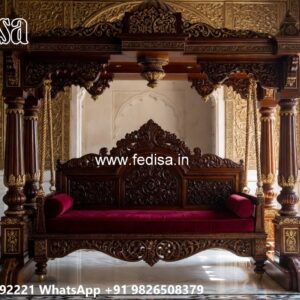 Luxury Wood Carving Swing Design for Sophisticated Home Interiors No-5400