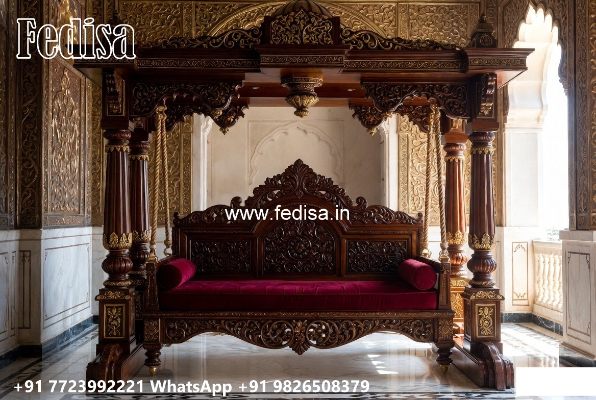 Luxury Wood Carving Swing Design for Sophisticated Home Interiors No-5400