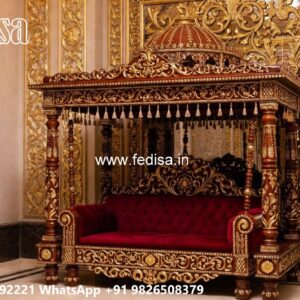Antique Wooden Swing Design for Traditional Interior Look No-5409