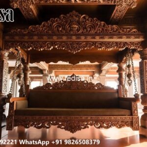 Beautiful Wooden Swing Design for Indoor Relaxing Space No-5413