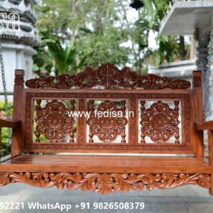 Traditional Jhula Wooden Swing Design for Indian Houses No-5429