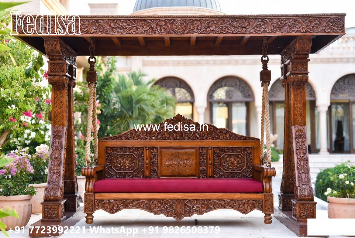 Wooden Swing Design for Peaceful Relaxation Corner No-5430