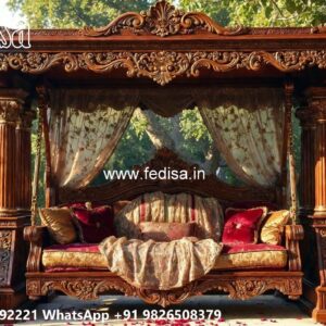 Artistic Wooden Swing Design with Elegant Finishing No-5431