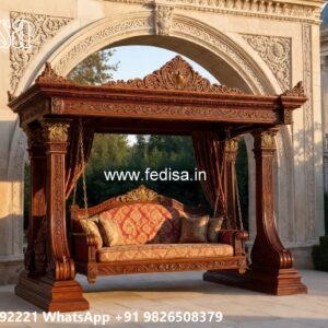Wooden Swing Design with Rich Teak Wood Texture No-5436