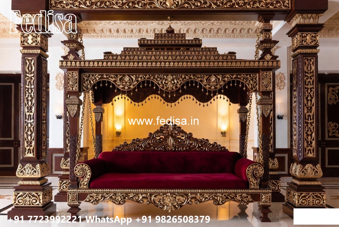 Decorative Wooden Swing Design for Elegant Sitting Area No-5437