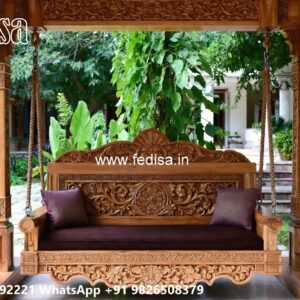 Stylish Wooden Swing Design for Elegant Home Ambience No-5457