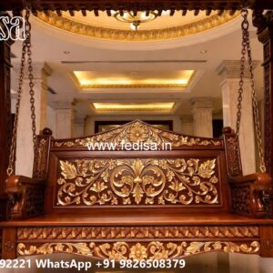 Elegant Wooden Swing Design for Luxury Drawing Rooms No-5463