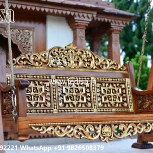 Wooden Swing Design with Traditional Indian Touch No-5492