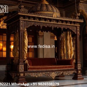 Stylish Wooden Swing Design for Indoor Comfort Area No-5496