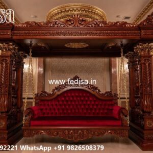 Wooden Classic Swing Design with Floral Detailing No-5655