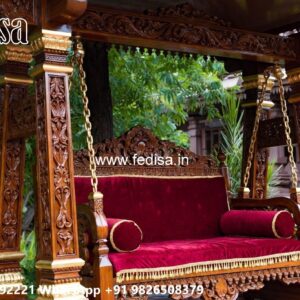 Elegant Royal Swing Design with Handcrafted Wooden Carving No-5702