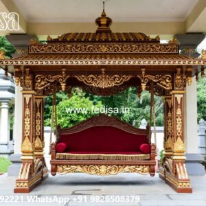 Handcrafted Royal Swing Design with Floral Carving Details No-5710