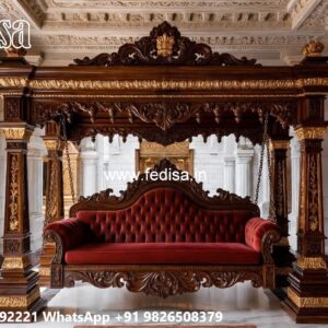 Luxury Wood Carving Swing Design for Indoor Home Decor No-5754