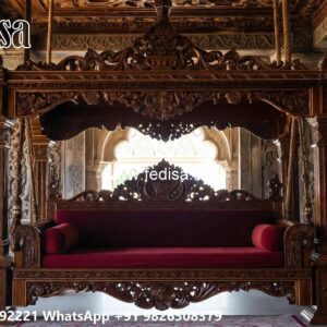Royal Wood Carving Swing Design with Antique Finish No-5758