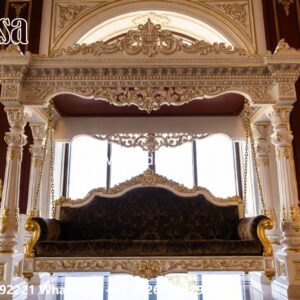 Designer Wood Carving Swing Design for Luxury Villas No-5761