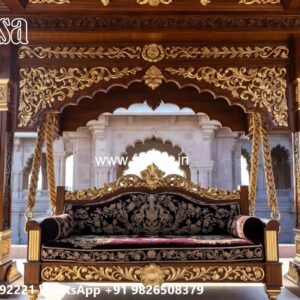Vintage Wood Carving Swing Design with Traditional Beauty No-5762