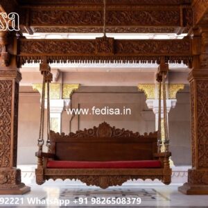 Classic Wood Carving Swing Design for Timeless Home Decor No-5766