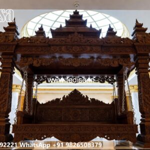 Indoor Wood Carving Swing Design with Premium Finish No-5777