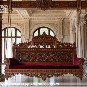 Artistic Wood Carving Swing Design with Traditional Craftsmanship No-5779