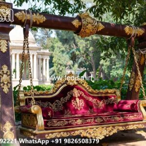 Royal Wood Carving Swing Design for Luxury Interior Styling No-5780