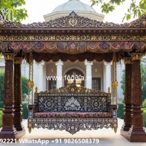 Beautiful Wood Carving Swing Design with Vintage Appeal No-5781