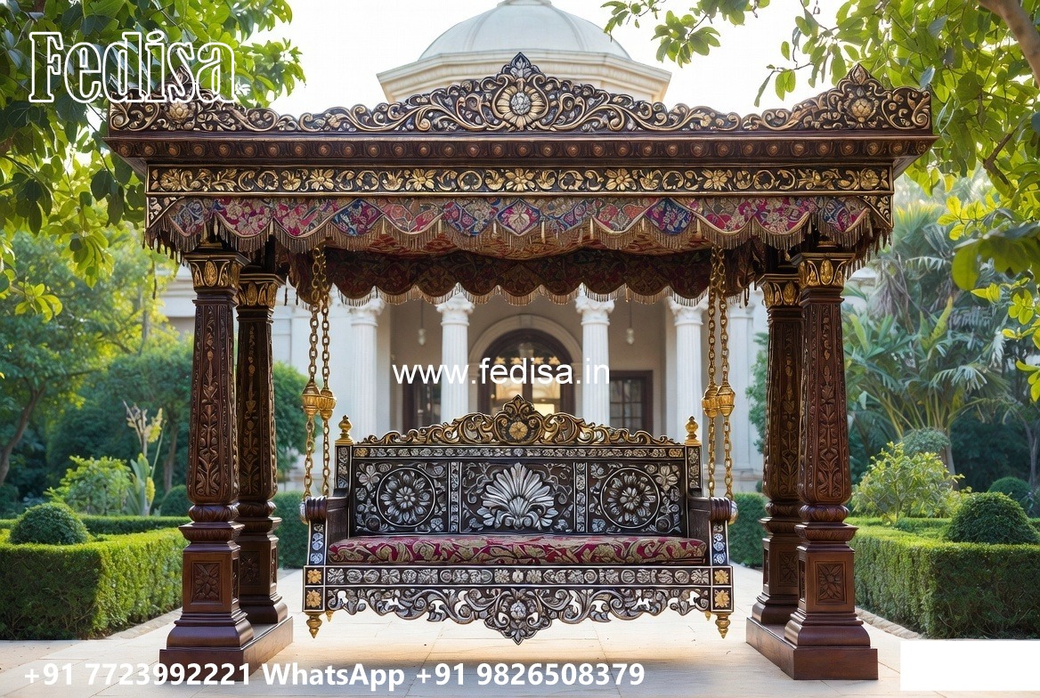 Beautiful Wood Carving Swing Design with Vintage Appeal No-5781