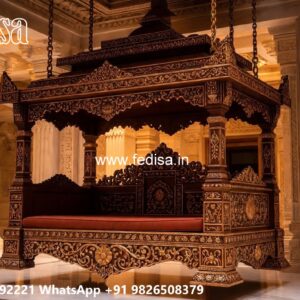 Luxury Wood Carving Swing Design with Decorative Chains No-5785