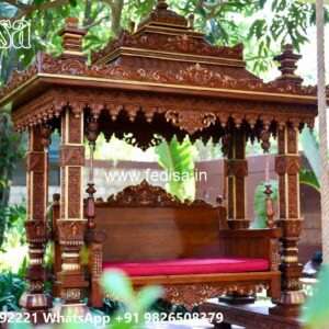 Traditional Wood Carving Swing Design for Heritage Decor No-5787