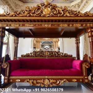 Indoor Wood Carving Swing Design for Stylish Home Ambience No-5789